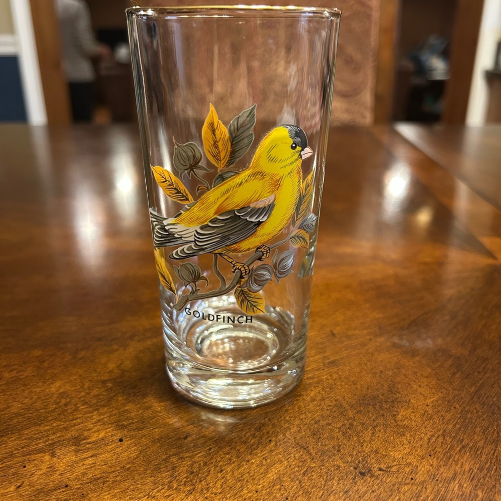 West Virginia Goldfinch Bird Glass